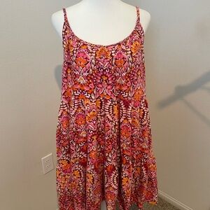 Old Navy Pink and Orange Floral Dress